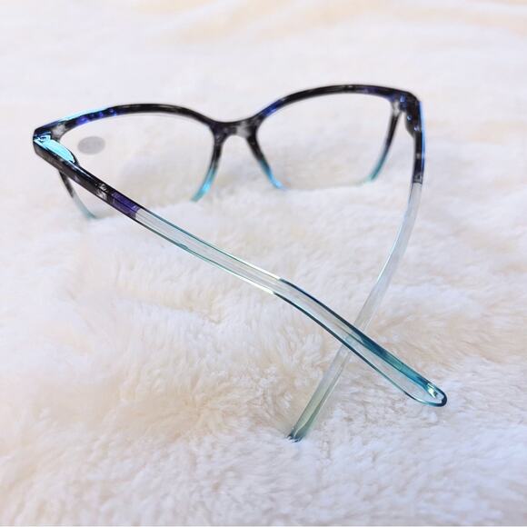 Emma Light Blue & Black Two Tone Reader Glasses - Picture 9 of 10